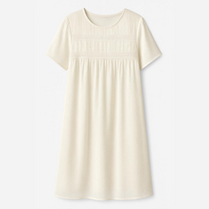 White Swiss Dot short sleeve lined sheath dress XL